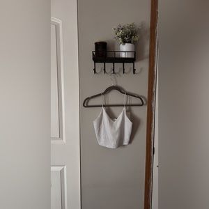 White Cropped Tank